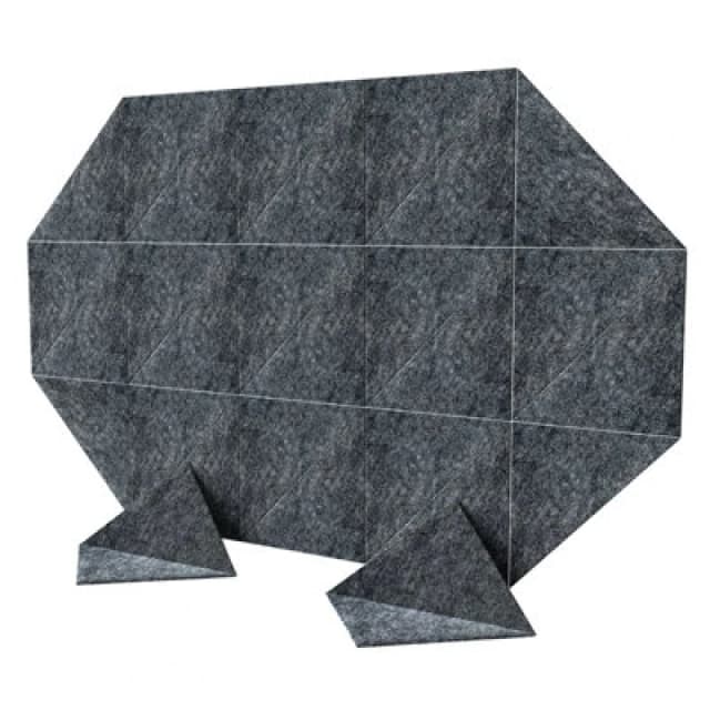 Gr8 Home 24X Dark Grey Triangle Self Adhesive Acoustic Wall Panels Sound Proofing Pad Set