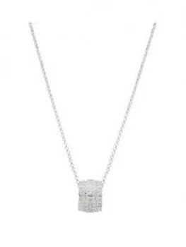 Simply Silver Sterling Silver 925 Cubic Zirconia Barrell Pendant
