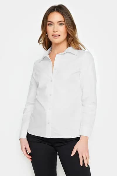 Petite Long Sleeve Fitted Shirt