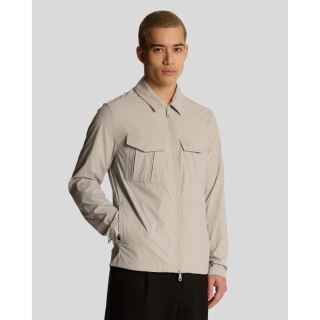 Lyle and Scott Nylon Pocket Overshirt Grey male M