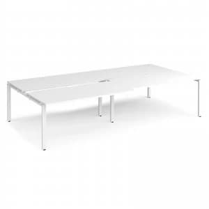 Adapt II Sliding top Double Back to Back Desk s 3200mm x 1600mm - White