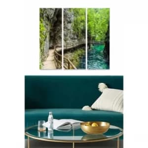 MDF284838320 Multicolor Decorative MDF Painting (3 Pieces)