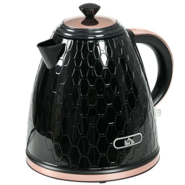 HOMCOM Electric Kettle, Fast Boil, 1.7L, 3kW, Swivel, Auto Shut-off, Black 800-206V70BK