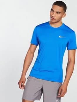 Nike Running Cool Miler T Shirt Blue Size 2XL Men