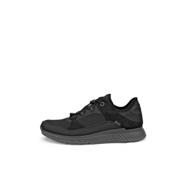Ecco Exostride Synthetic Textile Mens Comfort Trainers - Black - Size:UK 7.5