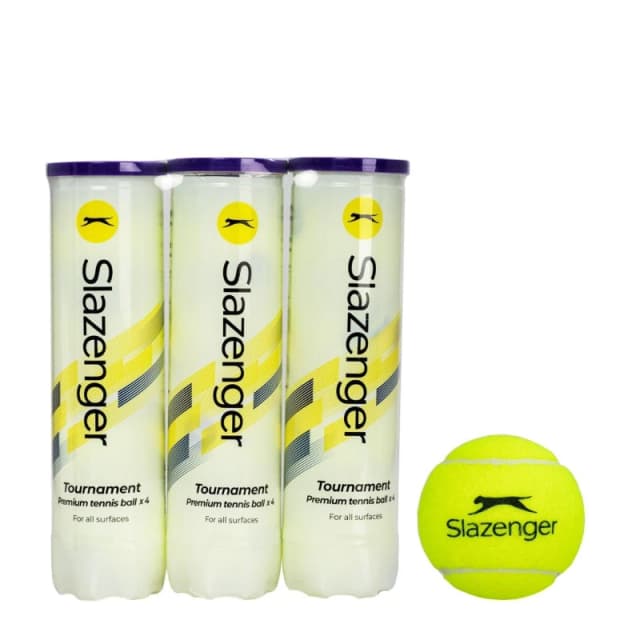Slazenger Tournament Tri Pack Tennis Balls Yellow unisex One Size