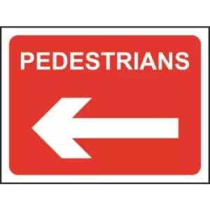 Zintec 1050 x 750mm Pedestrians Left Road Sign (no frame)