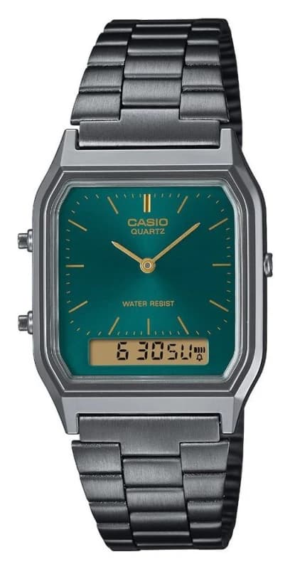 Casio Casio AQ-230Egg-3AEF Collection 39mm Quartz Watch in Green Green One Size Unisex 4549526394645
