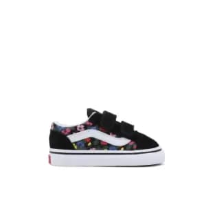 Kids Old Skool Trainers in Leather with Touch 'n' Close Fastening