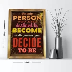 3550AHS-001 Multicolor Decorative Framed MDF Painting