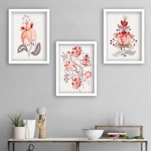 SET_200 Multicolor Decorative Framed Painting (3 Pieces)