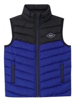 Joules Boys Brook Colourblock Gilet - Navy, Size Age: 1 Year