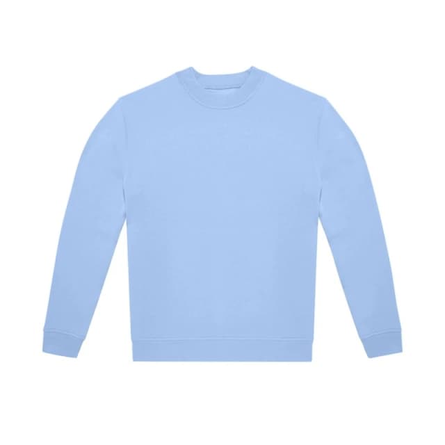 B&C Mens ID.332 Crew Neck Sweatshirt in Pale Blue Size: XS Pale Blue Male XS