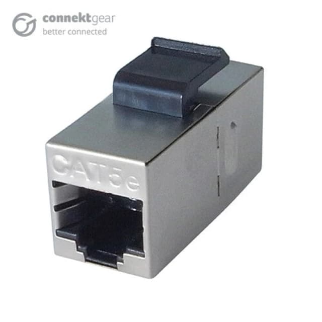 CONNEkT Gear connektgear RJ45 CAT5e Coupler - Shielded - Silver CONETR026