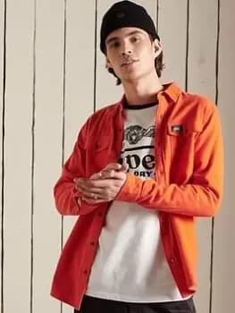 Superdry Trailsman Flannel Shirt - Orange Size M Men