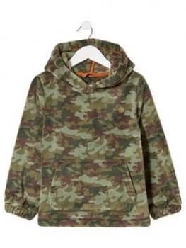 Fatface Boys Camo Lounge Fleece Hoodie - Khaki