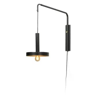 Faro Lighting - Faro WHIZZ - Wall Light Extendable Black, Satin Gold 1x E27