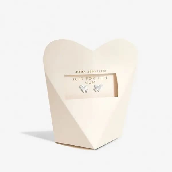 Mother's Day From the Heart Gift Box Just For You Mum Silver Plated Earrings 6965