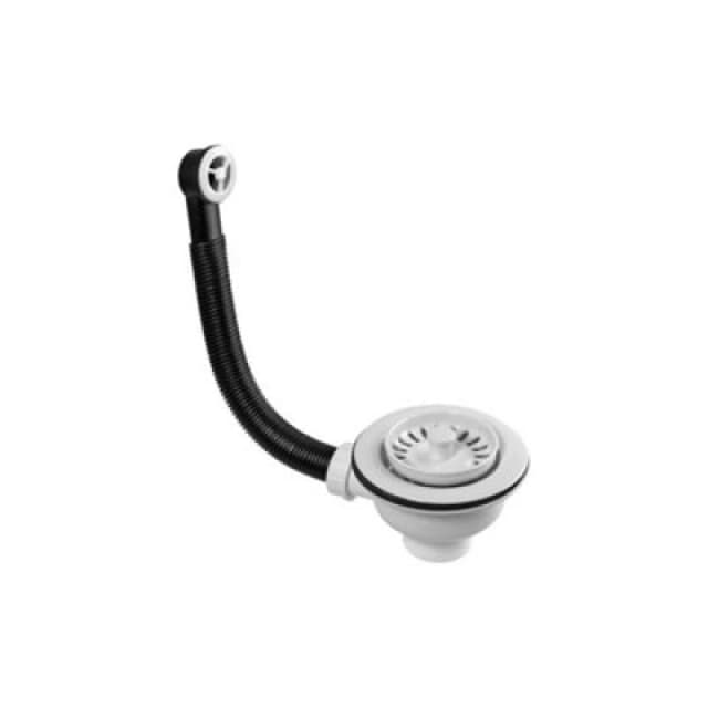 McAlpine BWSTOFWH 1.5" Basket Strainer Waste and Overflow - White White