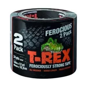 T-Rex Duct Tape 48mmx10.9m Grey Twin Pack Pack of 6 241591 SUT02545