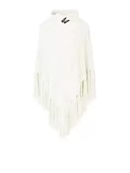 Joe Browns Fireside Chunky Poncho - Winter White, Women