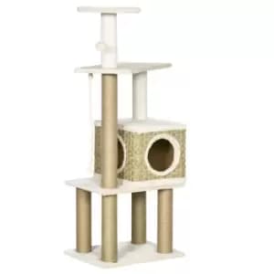 PawHut Cat Tree Climbing Tower - Beige