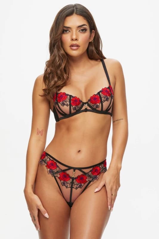 Ann Summers Womens Caged Rose Brazilian Size: 20 Multicolor Female 20
