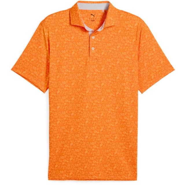 Puma Puma Mattr Peach Stand Polo Shirt Mens Rickie Orange male M