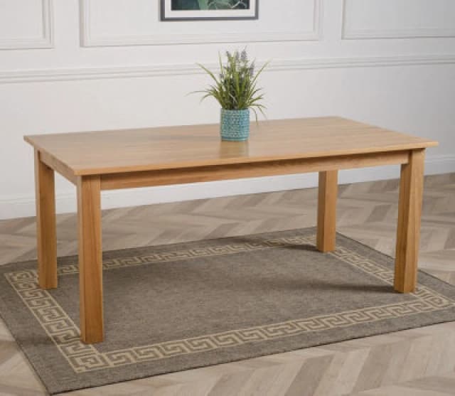 Thats Furniture Oslo 180m Large Solid Oak Dining Table in Light Oak Light Oak Unisex
