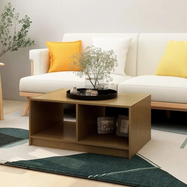 Vidaxl Coffee Table Honey Brown 75X50X33.5cm Solid Pinewood, Brown 809909