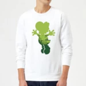 Nintendo Super Mario Yoshi Silhouette Sweatshirt - White - L