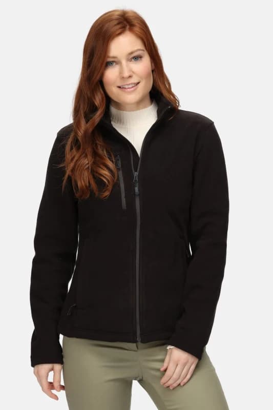 Regatta Womens Honestly Made Full Zip Fleece in Black Size: 12 Black Female 12