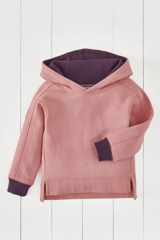 Grass & Air Hoodie in Rose Size: 3-4 Years Rose Unisex 3-4 Years
