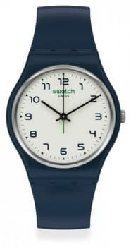 Swatch SIGAN Navy Plastic Strap White Dial SO28N101 Watch