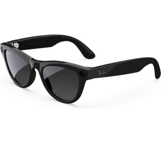 RAY-BAN Meta Skyler (Gen 2) Glasses - Shiny Black with Polarised Gradient Graphite Lenses 8056262721254