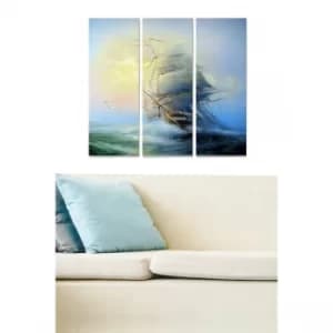 MDF1969969 Multicolor Decorative MDF Painting (3 Pieces)