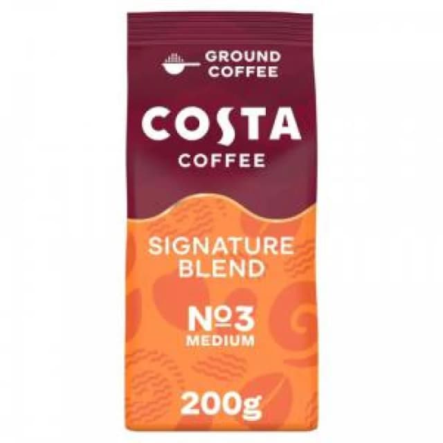Costa Signature Blend Ground For Cafetiere & Filter 200g - PACK 5 NWT6084P
