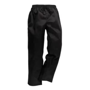 Portwest C070 Drawstring Chef Trousers Black Large 33"