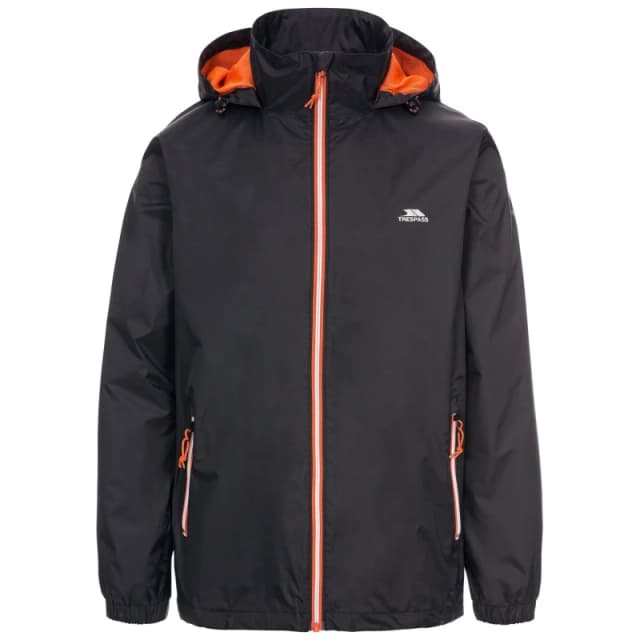 Trespass Trespass Men Briar Waterproof Jacket in Black Size: X-Small Black XS Male 5063703803168