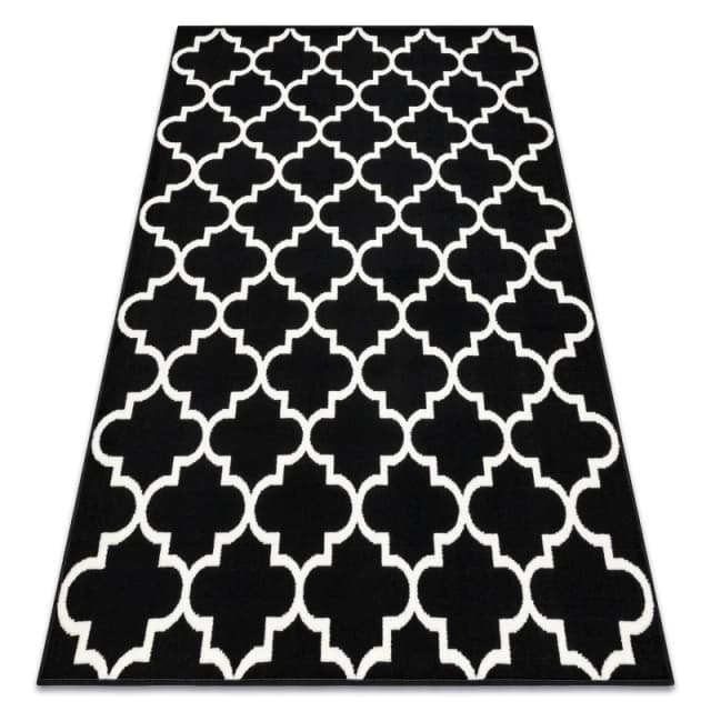 RugsX Morad Rug in Black Size: 160cm x 220cm Black Unisex 160cm x 220 cm