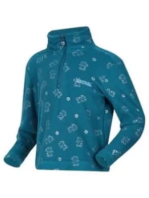 Boys, Regatta Kids Peppa Pig Half Zip Fleece, Turquoise, Size 6-12 Months