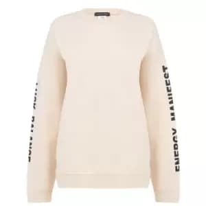 I Saw It First Angel Sweatshirt - Beige