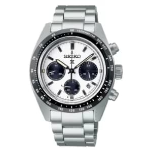 Seiko Prospex Speedtimer Solar Quartz White Dial Stainless Steel Bracelet Mens Watch SSC813P1 (Expected delivery Mid-December)