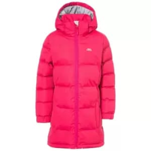 Trespass Girls Tiffy Padded Coat (7-8 Years) (Deep Pink)