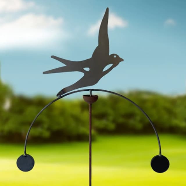 Poppy Forge Swallow Wind Rocker Double Bare Metal/ready To Rust - Steel - W54 X H148.5 Cm