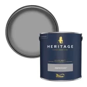 Dulux Heritage Velvet Matt Pewter Plate Matt Emulsion Paint 2.5L