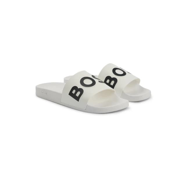 Boss Kids Bay It Slide Pool Shoes Sandals White male 2.5 (35)