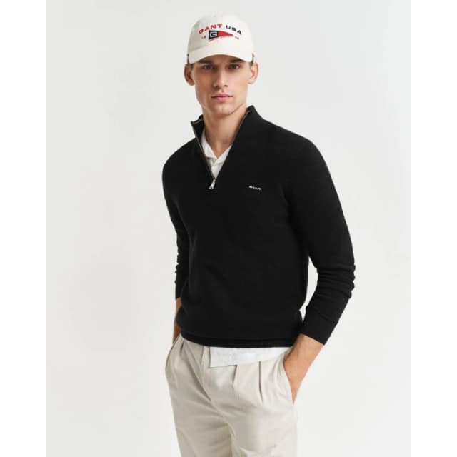 Gant Coton Pique Half Zip Fleece Black male M