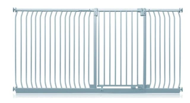 Safetots Extra Tall Elite Safety Gate, 225Cm - 234Cm, Matt Grey, Extra Tall 96.8Cm In Height, Pressure Fit Stair Gate