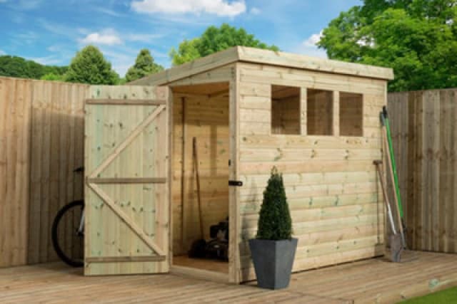 Empire Sheds Empire 2500 Pent 6X4 Pressure Treated Tongue And Groove Wooden Garden Shed Door Left Side Panel (6' X 4' / 6ft X 4ft) (6X4)